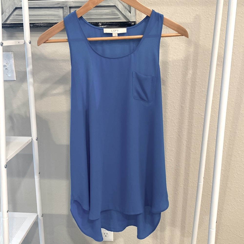 Loft tank top in size small. Color blue
